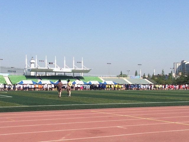 beginning of the day, when the teachers still had energy