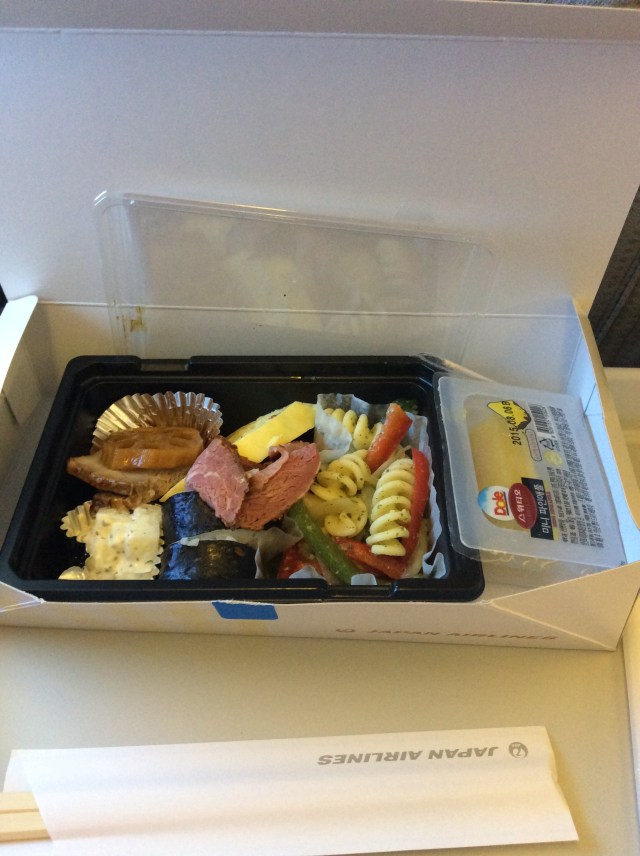go Japan Airlines, the food was actually good, and we got all that food on a short 2 hour flight