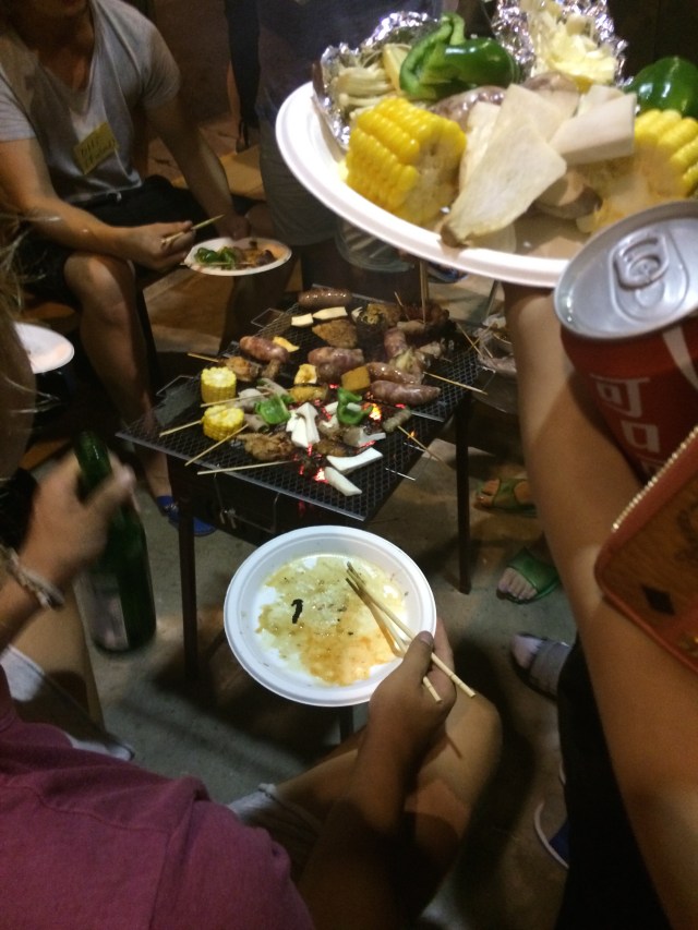 barbeque at the hostel