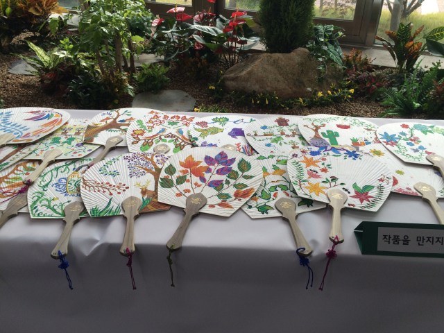 pretty fans made by the students