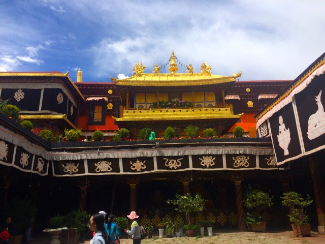 inside the temple yard