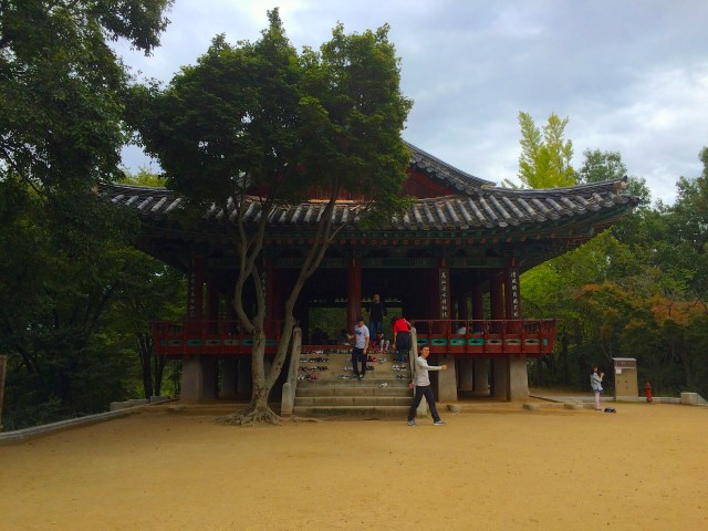 going up the hill...