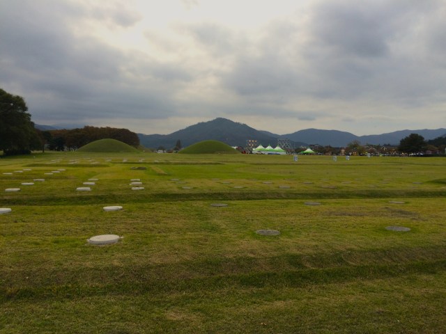 those grass mounds are ancient tombs