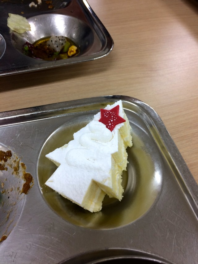 We even had Christmas cake at school for lunch